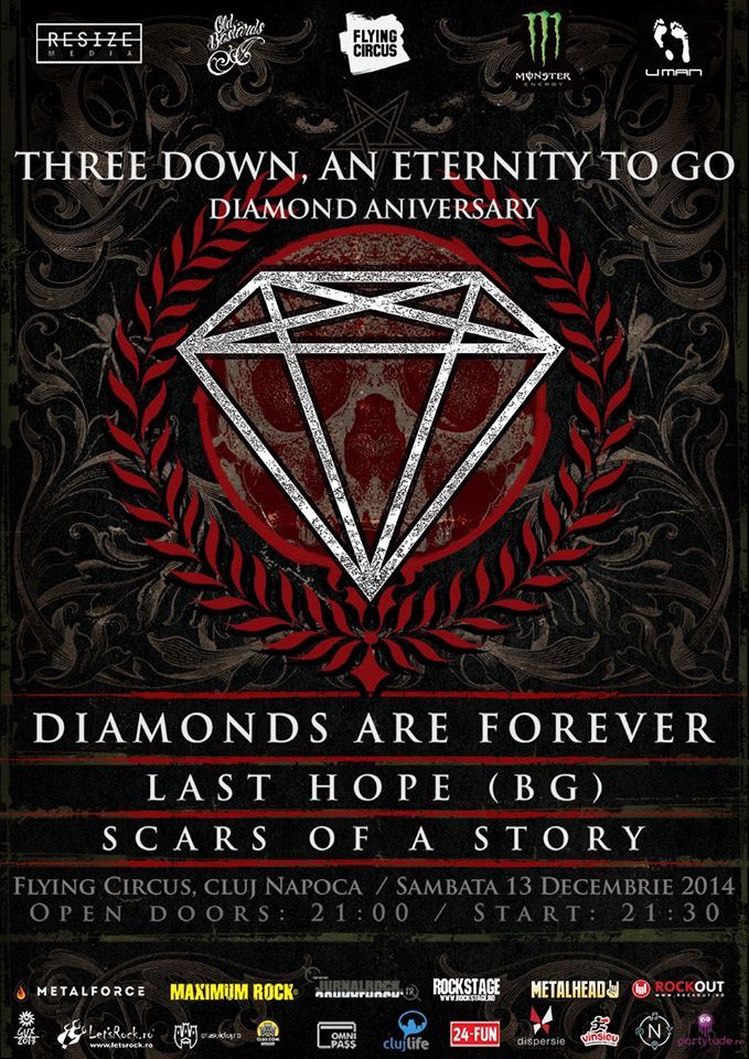 Diamonds Are Forever sustine un concert aniversar pe 13 decembrie 2014